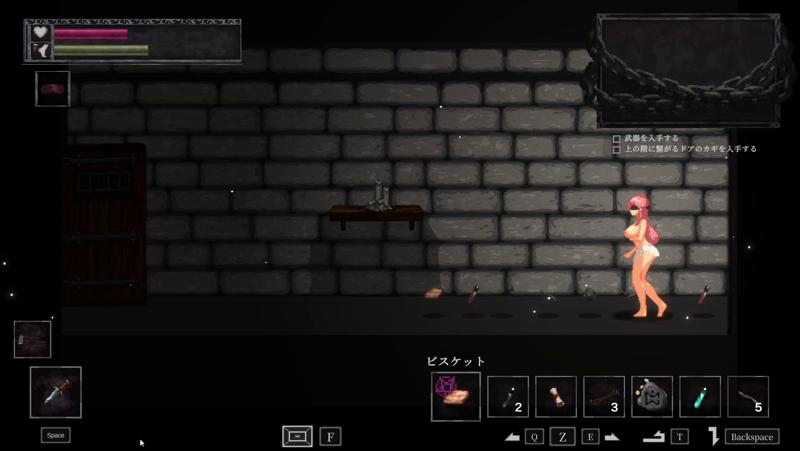 Scene from Nurtale - Nurtale-nesche-captured-by-goblin-guard-and-taken-to-dungeon-with-chain