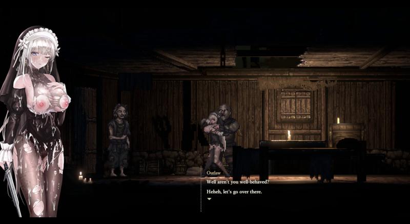 Scene from Sinisistar2 - Sinisistar2-lilia-tricked-and-captured-by-villagers-brought-to-their-hideout